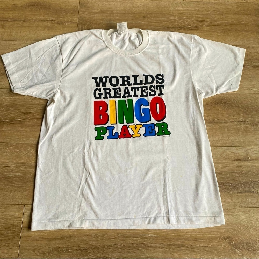Vintage Worlds Greatest Bingo Player Original Designs teeshirt size large